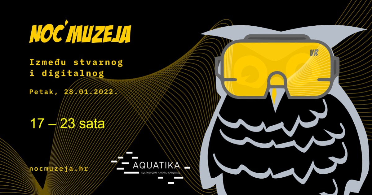 Noć muzeja 2022 sa Aquatika logom do 23 h